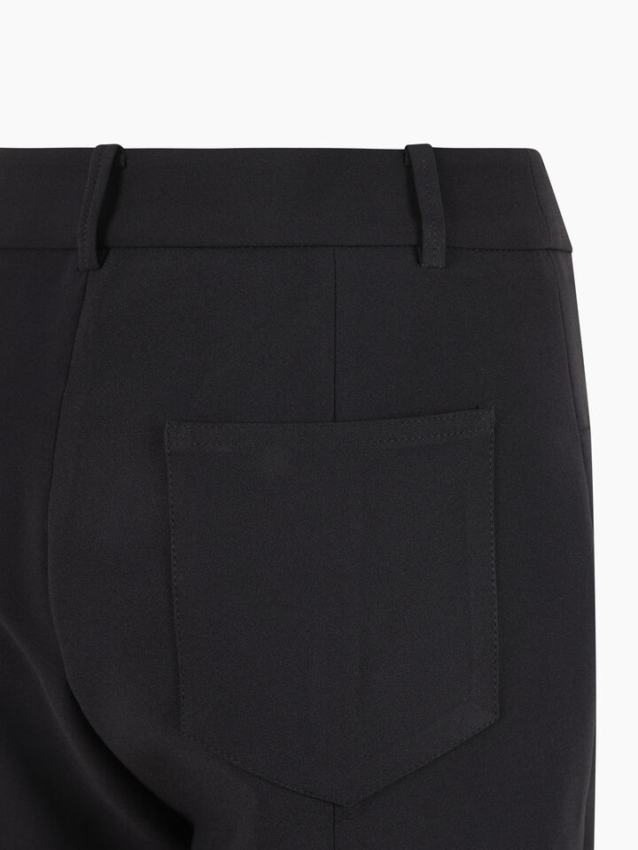 Black slim fit Capri pants - null - Black | Sisley K image number 3